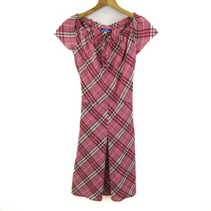 BURBERRY】ワンピース 赤 ブルーレーベル バーバリーブルーレーベル 赤