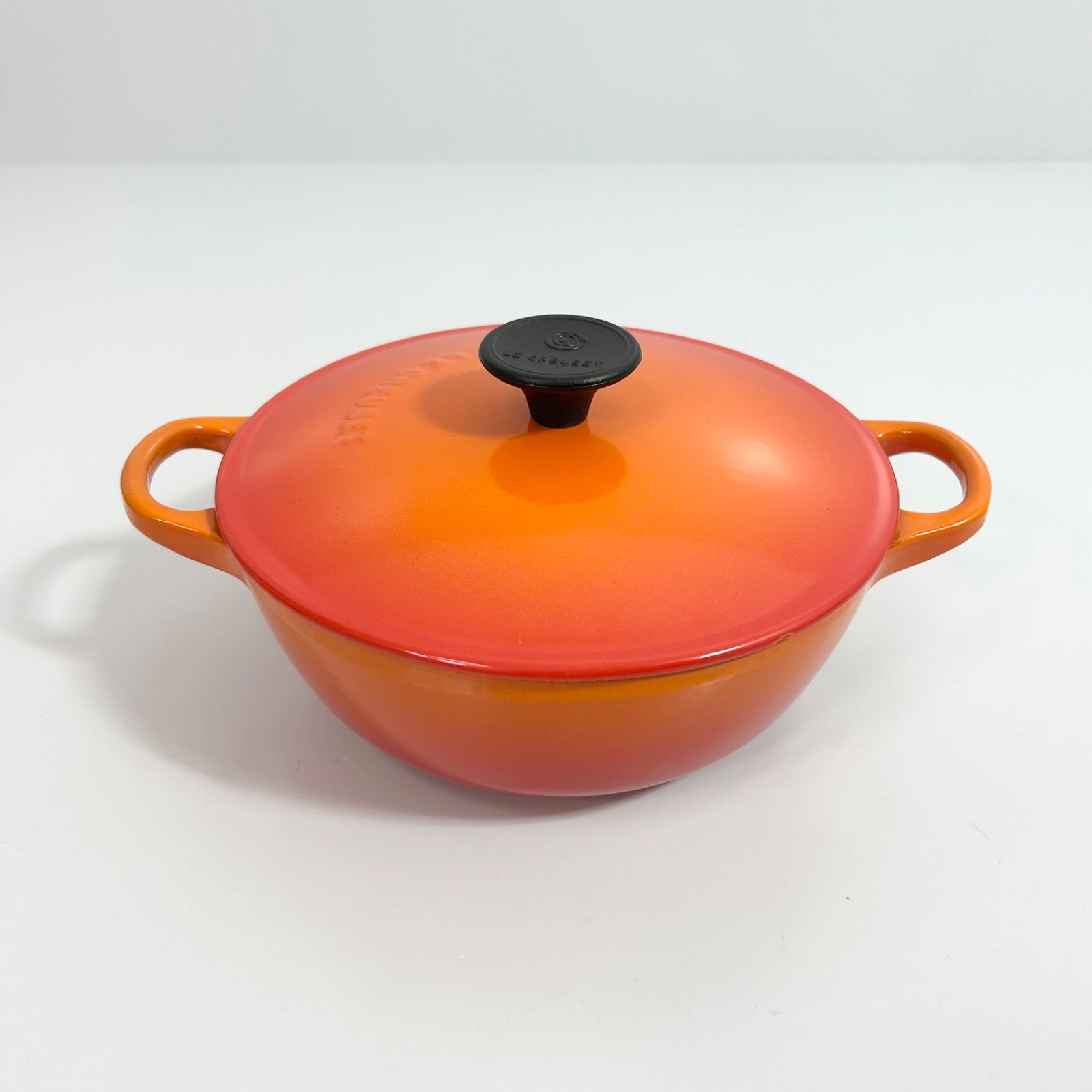 604 ル・クルーゼ　オレンジ ホーロー　片手鍋 約18cm ル・クルーゼ シグニチャー ココット・ロンド 18cm [オレンジ