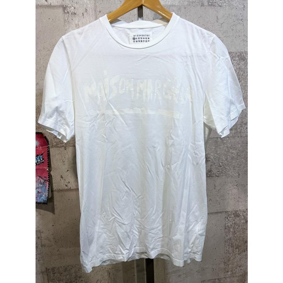 メゾンマルジェラ 16ss Painted Logo Tee ペンキ Tシャツ 白 44