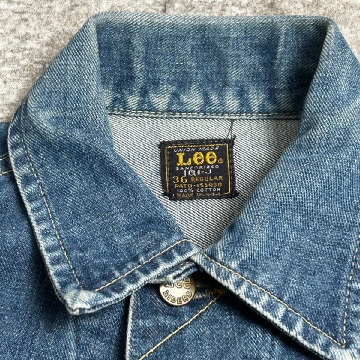 60's Lee リー 101-J デニムジャケット 黒タグ ピスマーク M.R.無し 36