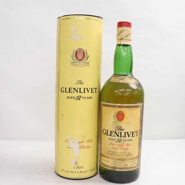 GLENLIVET（グレンリベット）12年 ピュア シングルモルト 赤アザミ 43