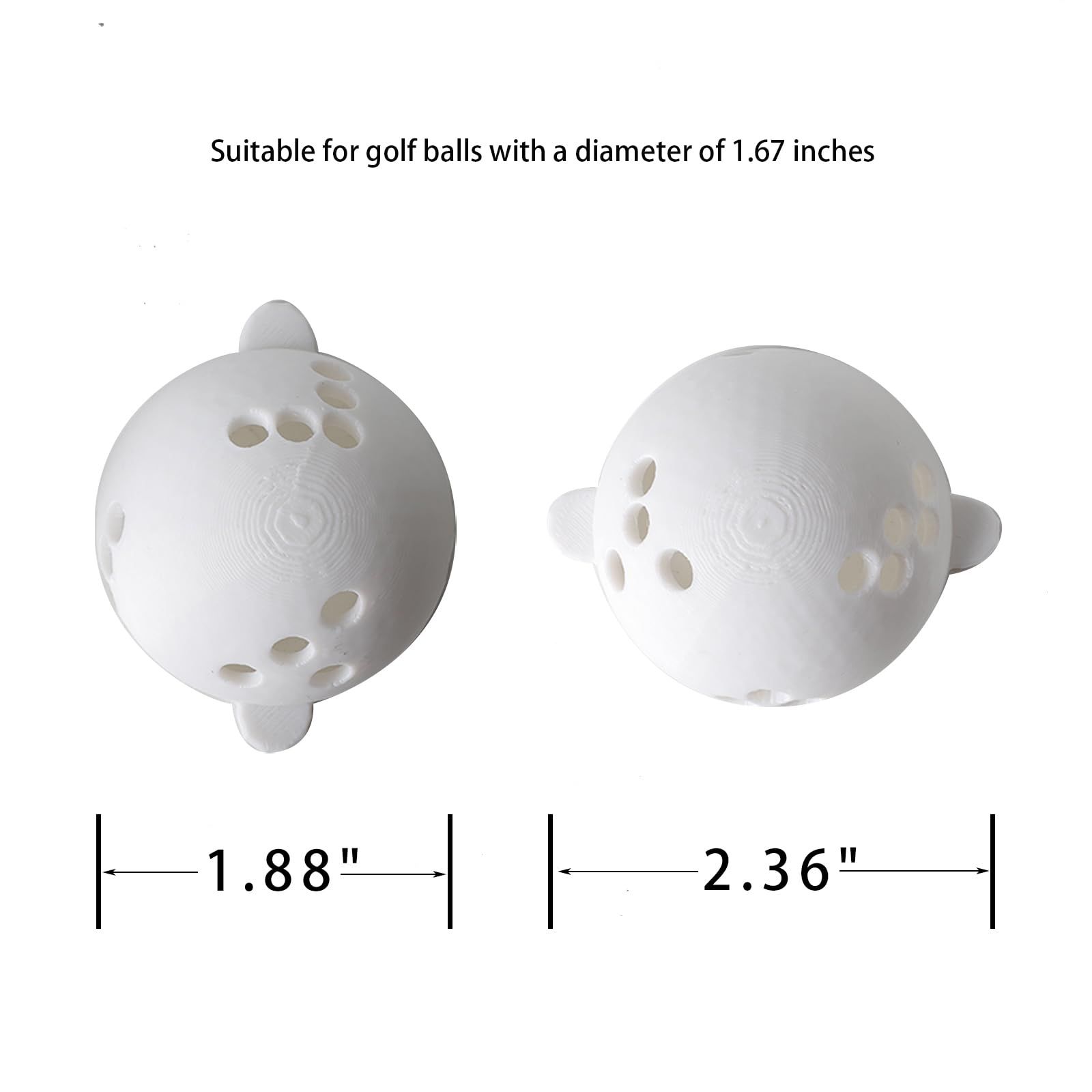 ISDOHS ゴルフボールマーキングテンプレート MLM2PRO用 クリップで簡単マーキング-ホワイト [ホワイト]