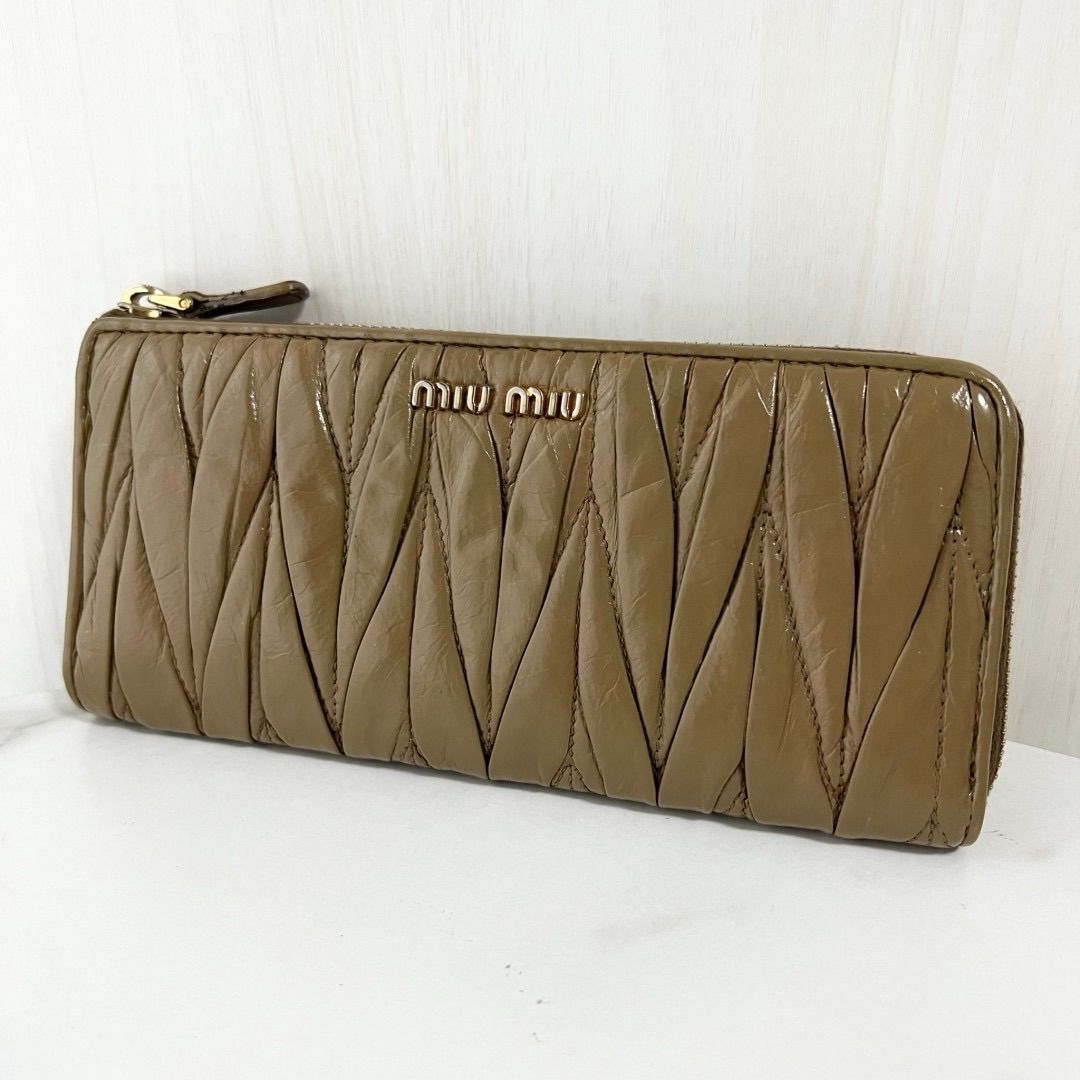楽天市場】ミュウミュウ MIUMIU マテラッセ ギャザー 長財布