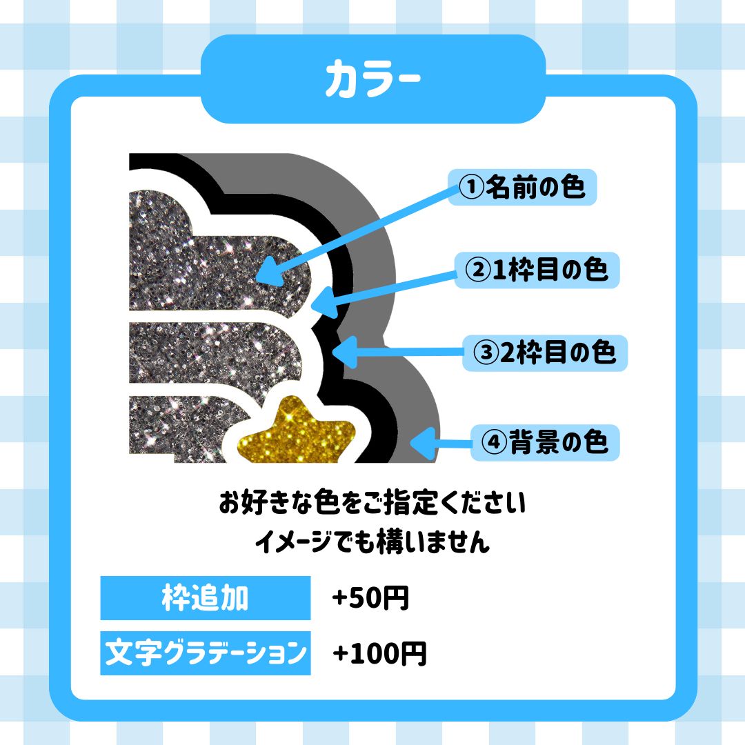 グリッター風印刷 うちわ文字オーダー パネル ネームボード うちわ屋