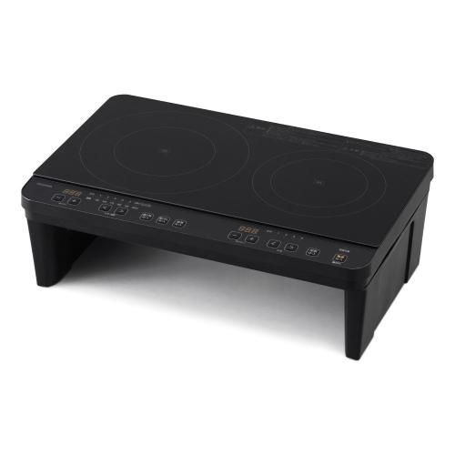 アイリスオーヤマ 2口IHコンロ スタンド付き IHK-WT41S-B