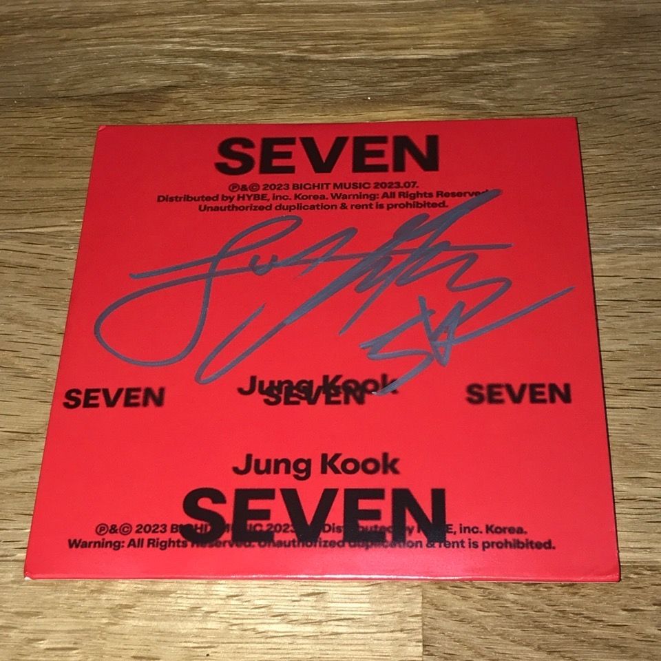 専用)ジョングク(BTS) 直筆サイン「SEVEN」CD(アメリカ限定発売品