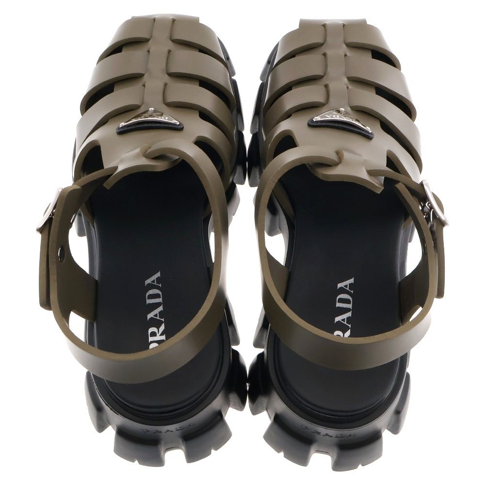 PRADA (プラダ) MONOLITH RUBBER SANDAL モノリス ラバーサンダル カーキ 2X3083