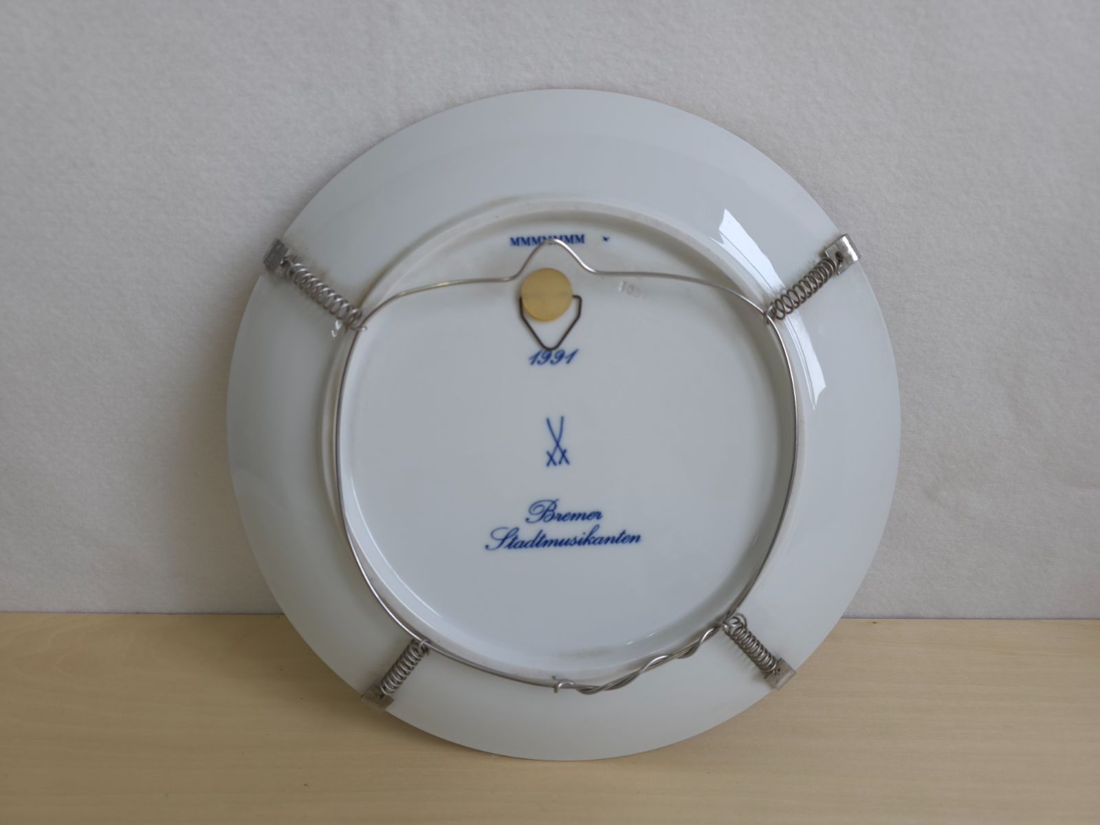 ○マイセンのイヤープレート1991年○ブレーメンの音楽隊○格安即決