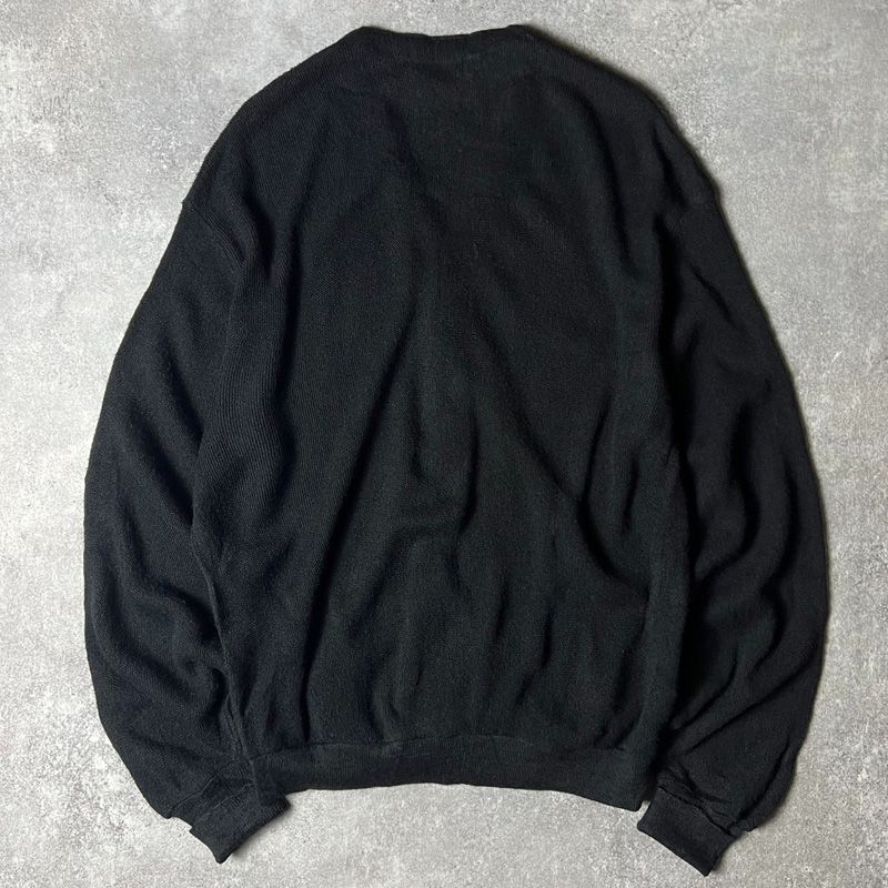 80s USA製 Jantzen カーディガン L ジャンセン ブラック 黒