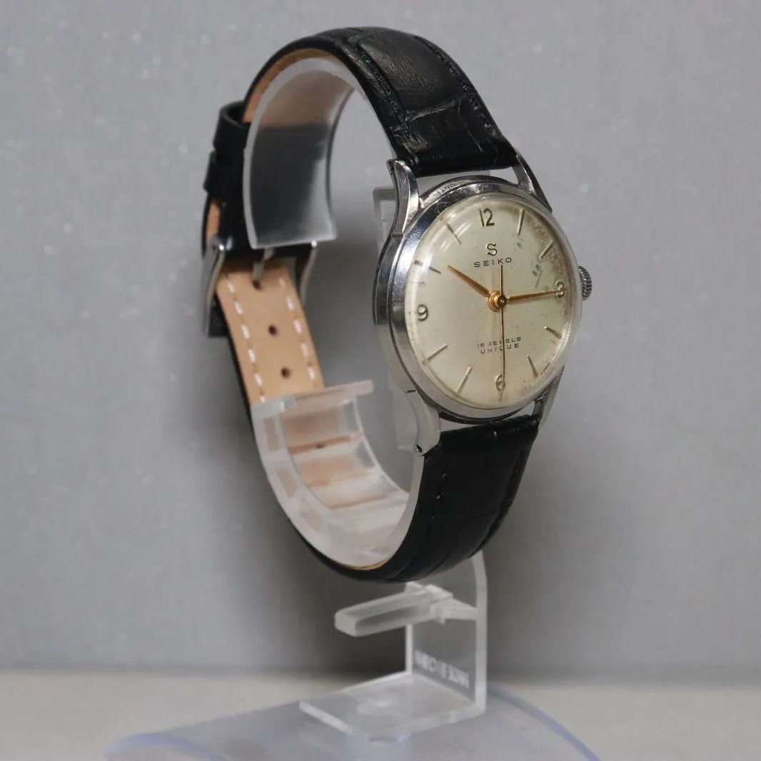 希少OH済1950年代SEIKO UNIQUE ユニーク 15石Sマーク 手巻き 希少OH済1950年代SEIKO UNIQUE ユニーク 15石Sマーク 手巻き 【公式通販】