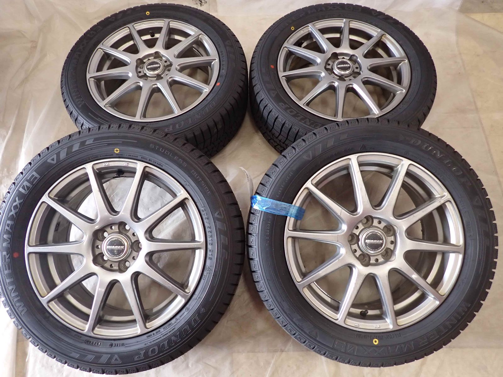 質の高い 冬 製 4本 会社宛 205 55R16×6.5J 91S ダンロップ WINTER MAXX WM03 アルミ プリウス カローラ インプ PCD100 NO D6314