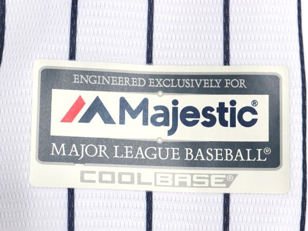ヤンキース ベースボール シャツ メンズ L / MLB オフィシャル マジェスティック 大リーグ ユニフォーム ゲームシャツ ジャージ 半袖シャツ MLB Majestic ヤンキース ベースボール シャツ メンズ L / 古着