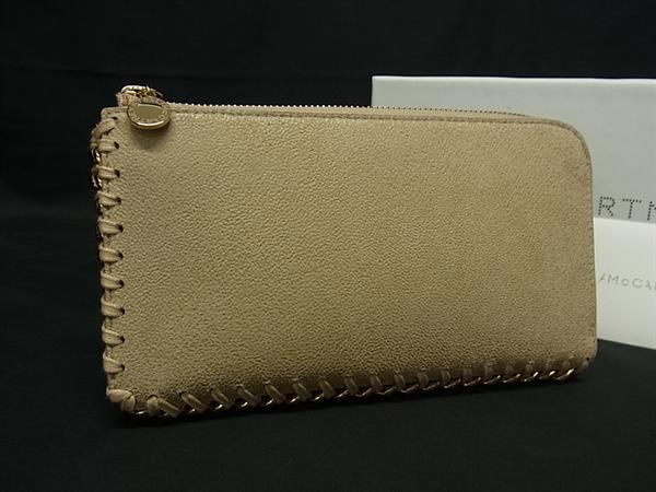 STELLA McCARTNEY ステラ マッカートニー ファラベラ エコレザー L字ファスナー 長財布 ウォレット グレージュ系 BN5367