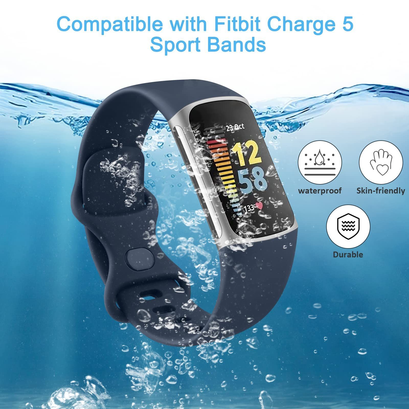 人気商品】[3パック]コンパチブルバンド女性男性交換用対応 Fitbit Charge6 バンド Fitbit Charge5 ベルトスポーツバンド 、Fitbit Charge5 バンド アドバンストフィットネストラッカー用ソフトシリコン調整交換用防水ス メルカリ