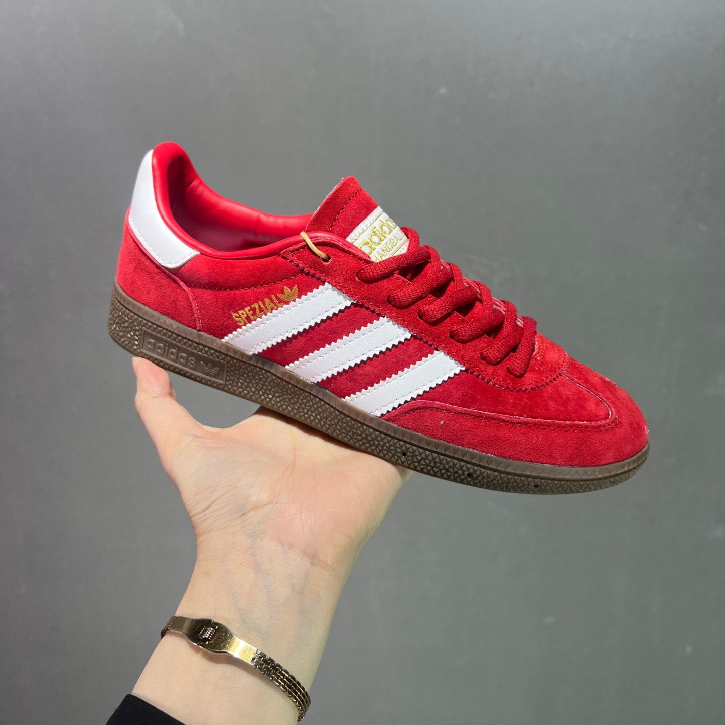 新品Adidas originals Handball SPEZIAL OG レッド 男女兼用 22cm-28cm スニーカー