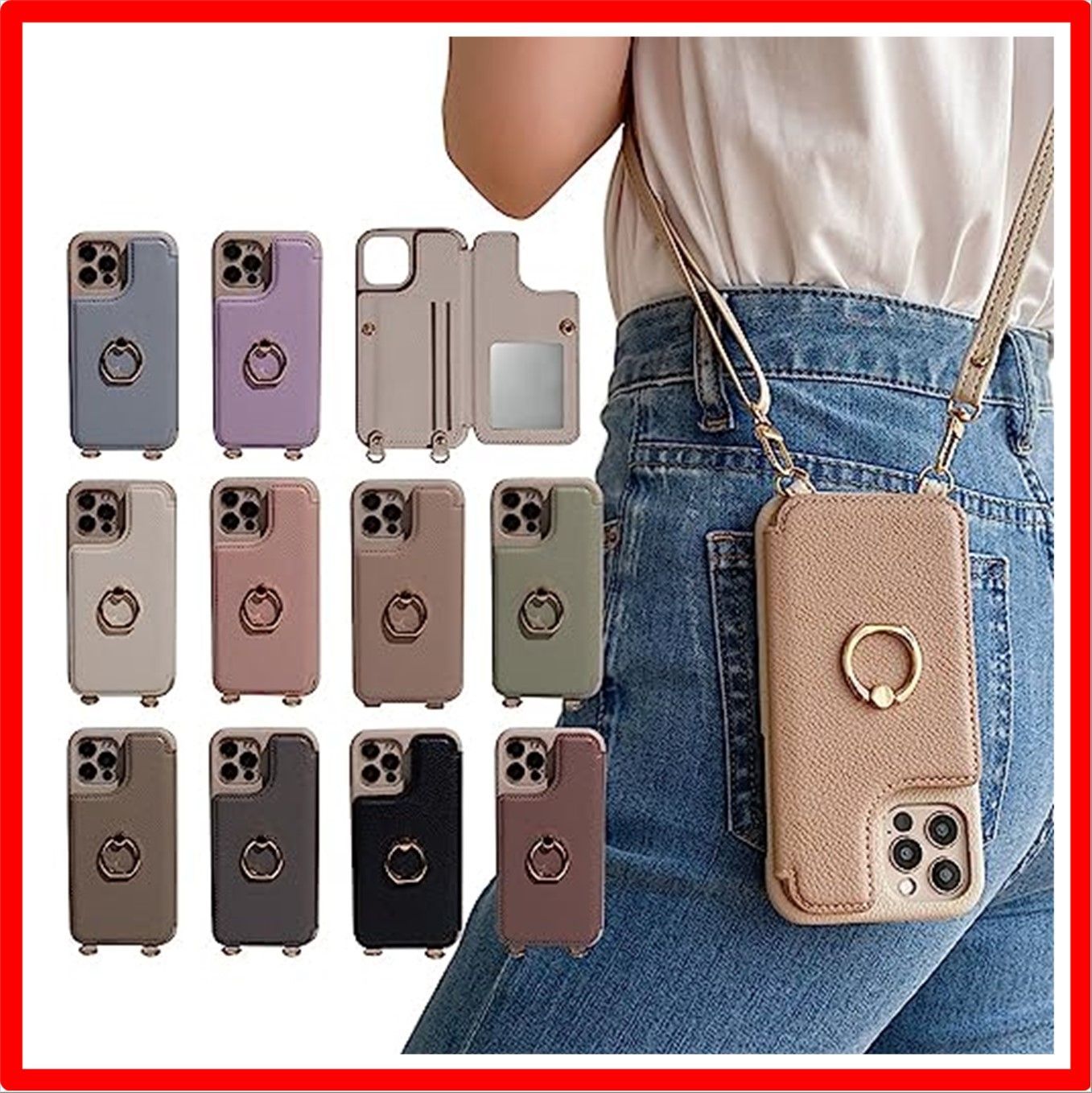 【匿名配送】 iphone12 pro max_ブルー iphone12 pro max スマホケース ショルダー タイプ スマホケース 携帯ケース 背面カード