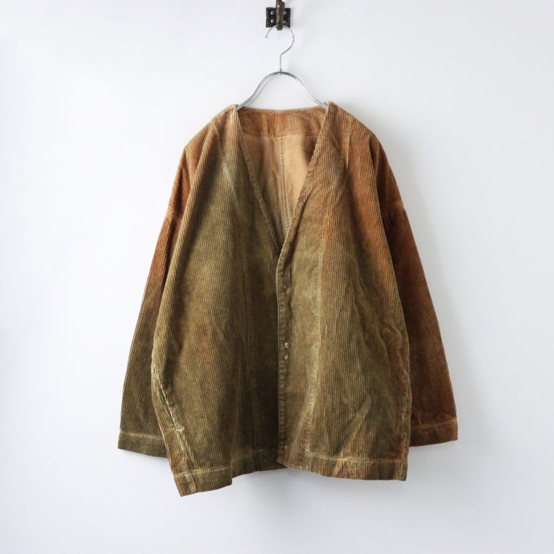 “nest Robe”コーディロイノーカラージャケット・キャメル ネストローブ nest Robe コーデュロイノーカラージャケット