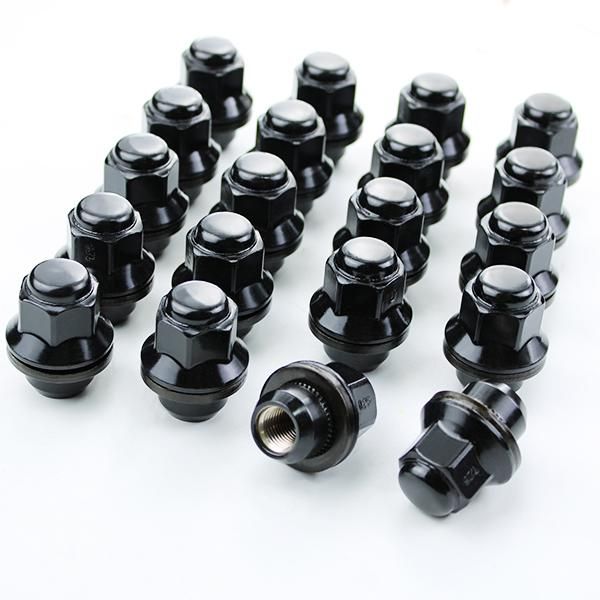 ホイールナット 50個 平座ナット P1.25 日産 純正 ホイール 用 シャンク径 20mm ストレートナット 39mm 21HEX ブラックナット WP FFCRYSTALESIA_COM