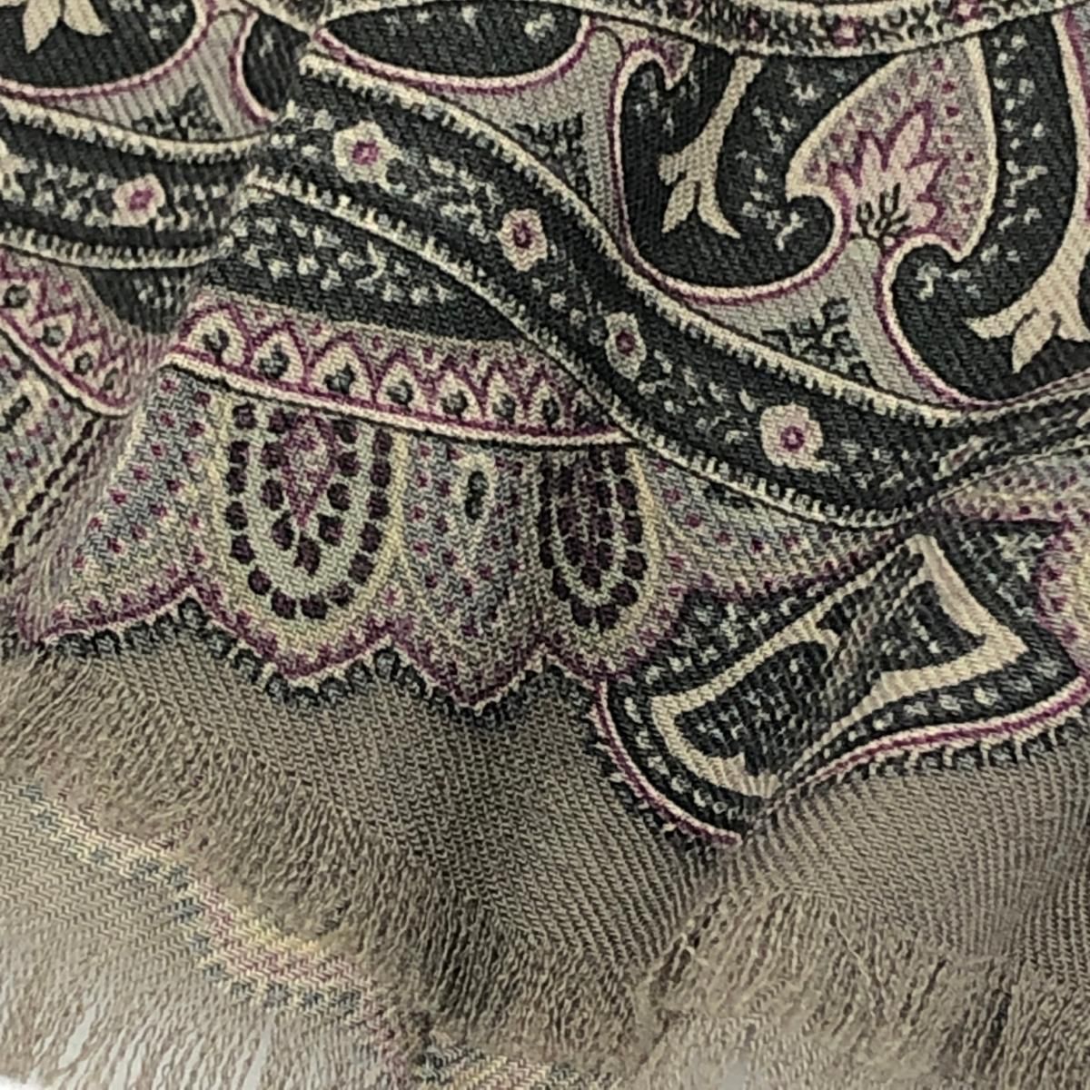 美品　エトロETRO スカート　ペイズリー　別売お揃いストール有　ウール×シルク ETRO エトロ ストール 130×40㎝/ペイズリー/ウール×シルク