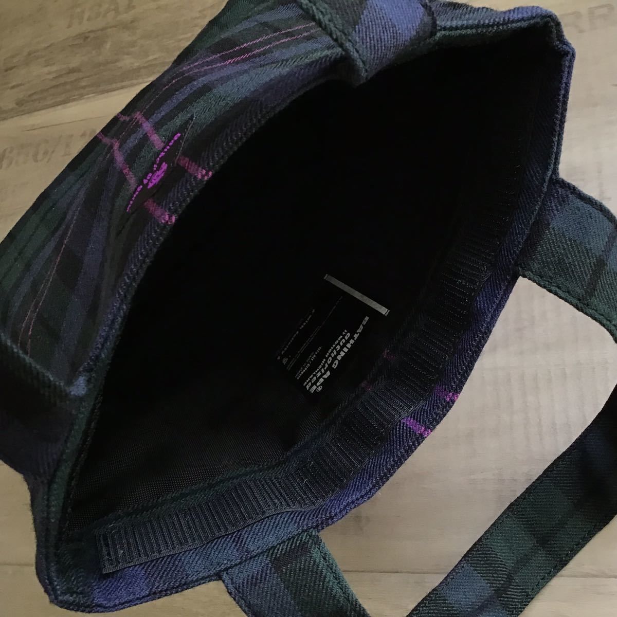 wtaps × BAPE チェック ハンドバッグ a bathing ape tote bag トート 
