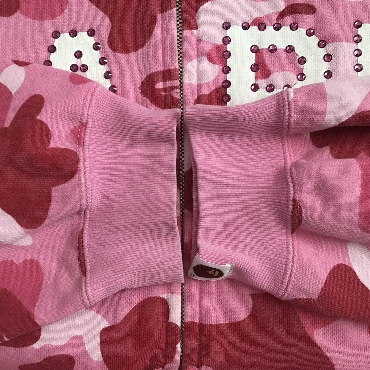 ピンク スワロフスキー BAPE LOGO パーカー Lサイズ Pink camo a 