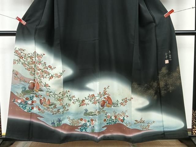 平和屋着物□豪華色留袖 作家物 風景文 暈し染め 金銀彩 三越