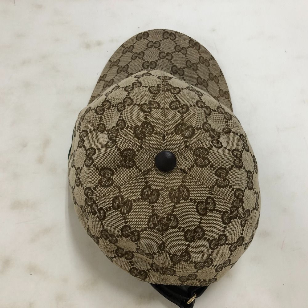 02w20097 グッチ GUCCI GGキャンバス ベースボールキャップ ブラウン L イタリア製 メンズ キャップ ポリエステル 200035 KQWBG 品