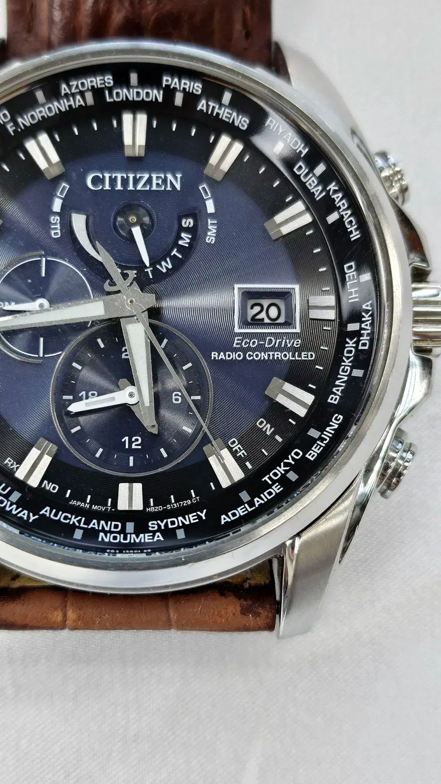 CITIZEN シチズン H 820 ー s 092035 エコドライブ ラジオコントロール 時計