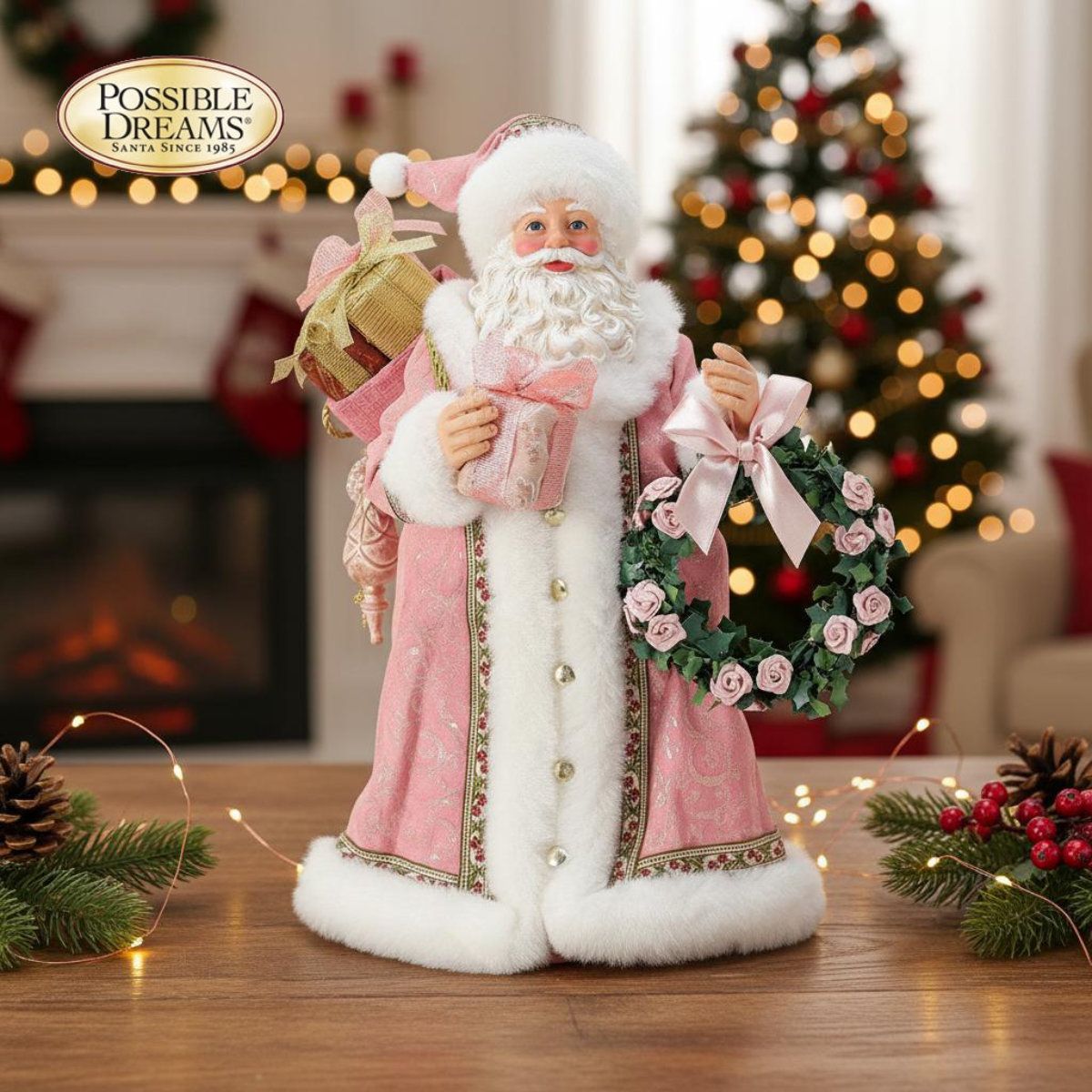 Rosy Pink Cheeks 26.7cm | サンタ サンタクロース 人形 置物 フィギュア クリスマス ホリデー Possible Dreams 正規輸入品