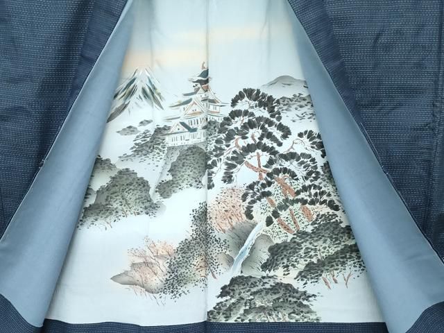 平和屋着物□極上 男性 本場大島紬 アンサンブル キングサイズ 逸品 未