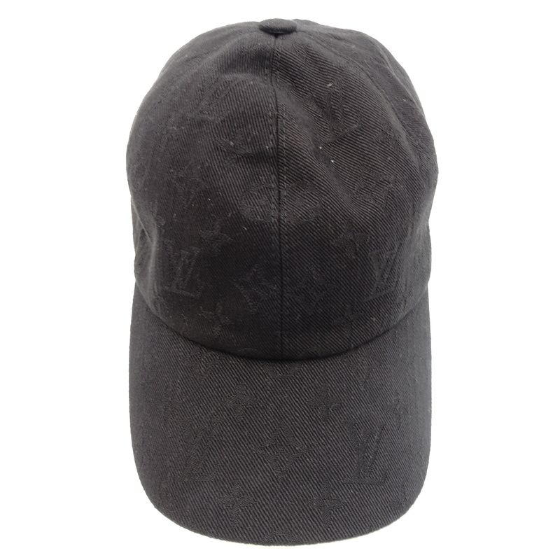 Louis Vuitton ブラック モノグラム エッセンシャル キャップ ルイヴィトン☆ キャップ LV モノグラム エッセンシャル 帽子