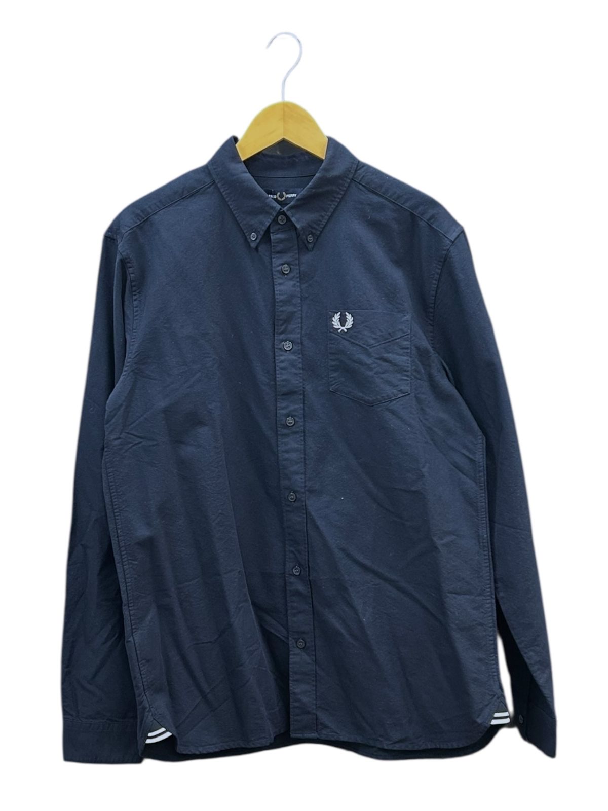 FRED PERRY フレッドペリー Oxford Shirt オックスフォードシャツ M5516 L ネイビー メンズ|027