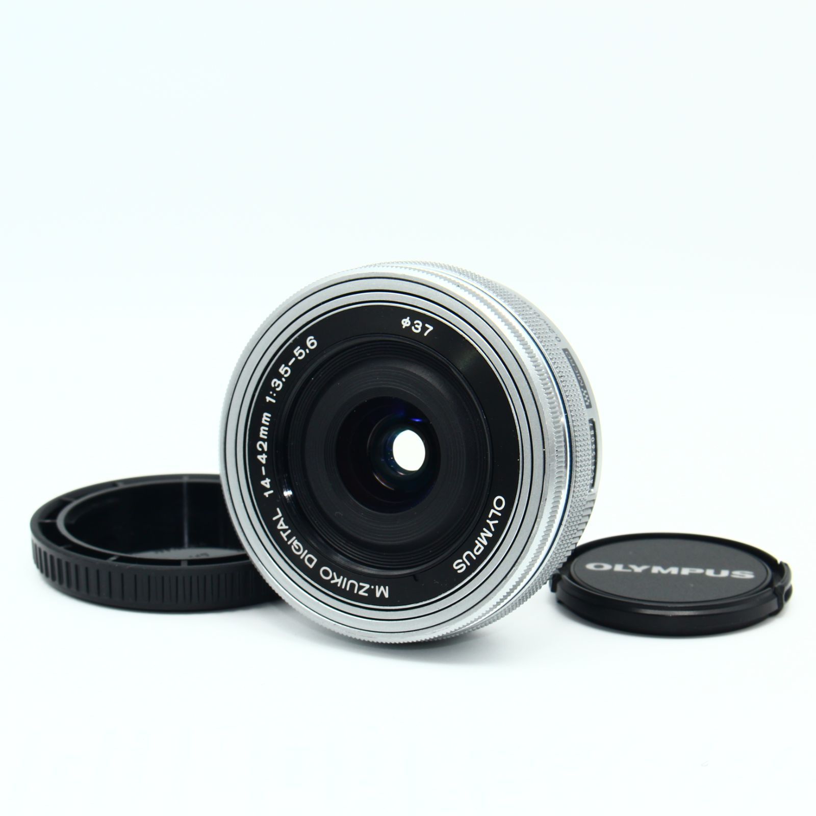 オリンパス 電動パンケーキレンズ M.ZUIKO 14-42mm シルバー M.ZUIKO オリンパス DIGITAL ED 14-42mm F3.5-5.6 EZ シルバー