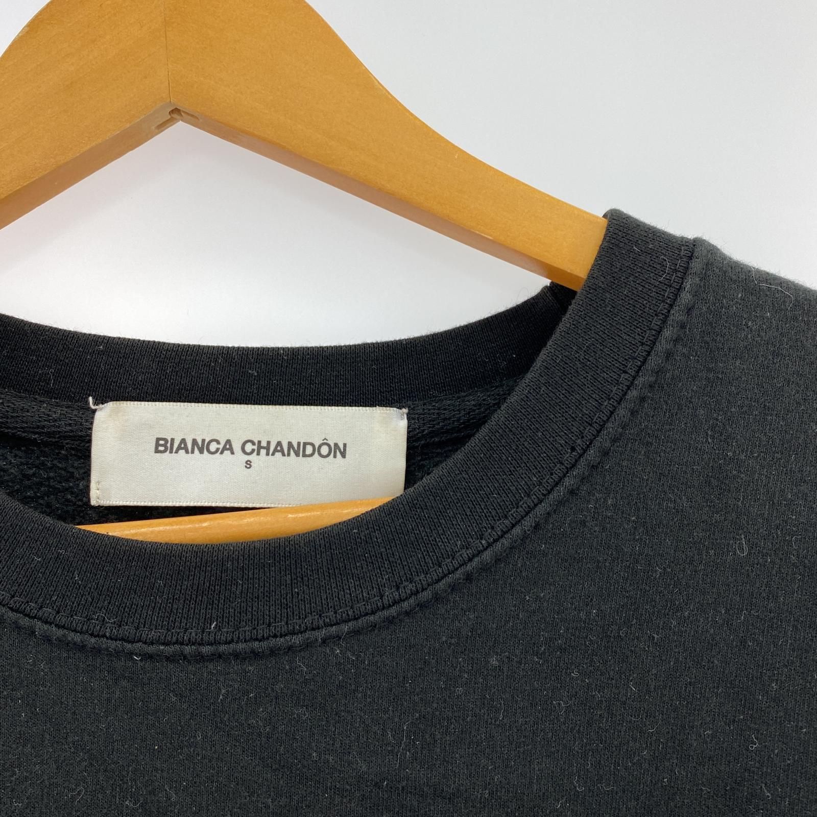 BIANCA CHANDON クルーネックスウェット Mサイズ　ブラック bianca chandon クルースウェット トレーナー L