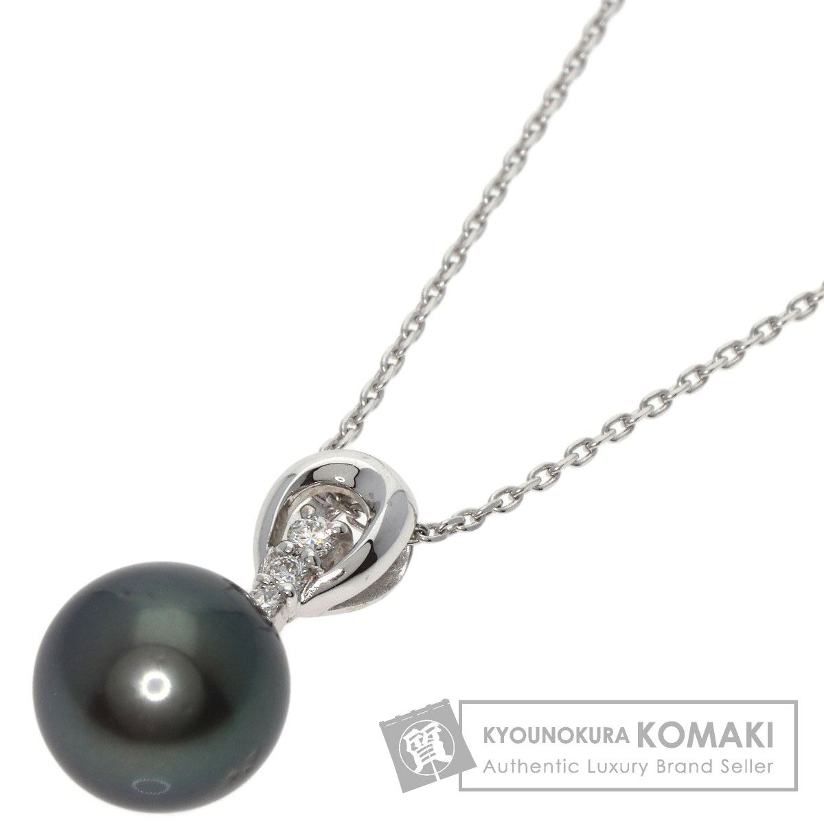 SELECT JEWELRY バロック ブラックパール 真珠 ネックレス K18WG
