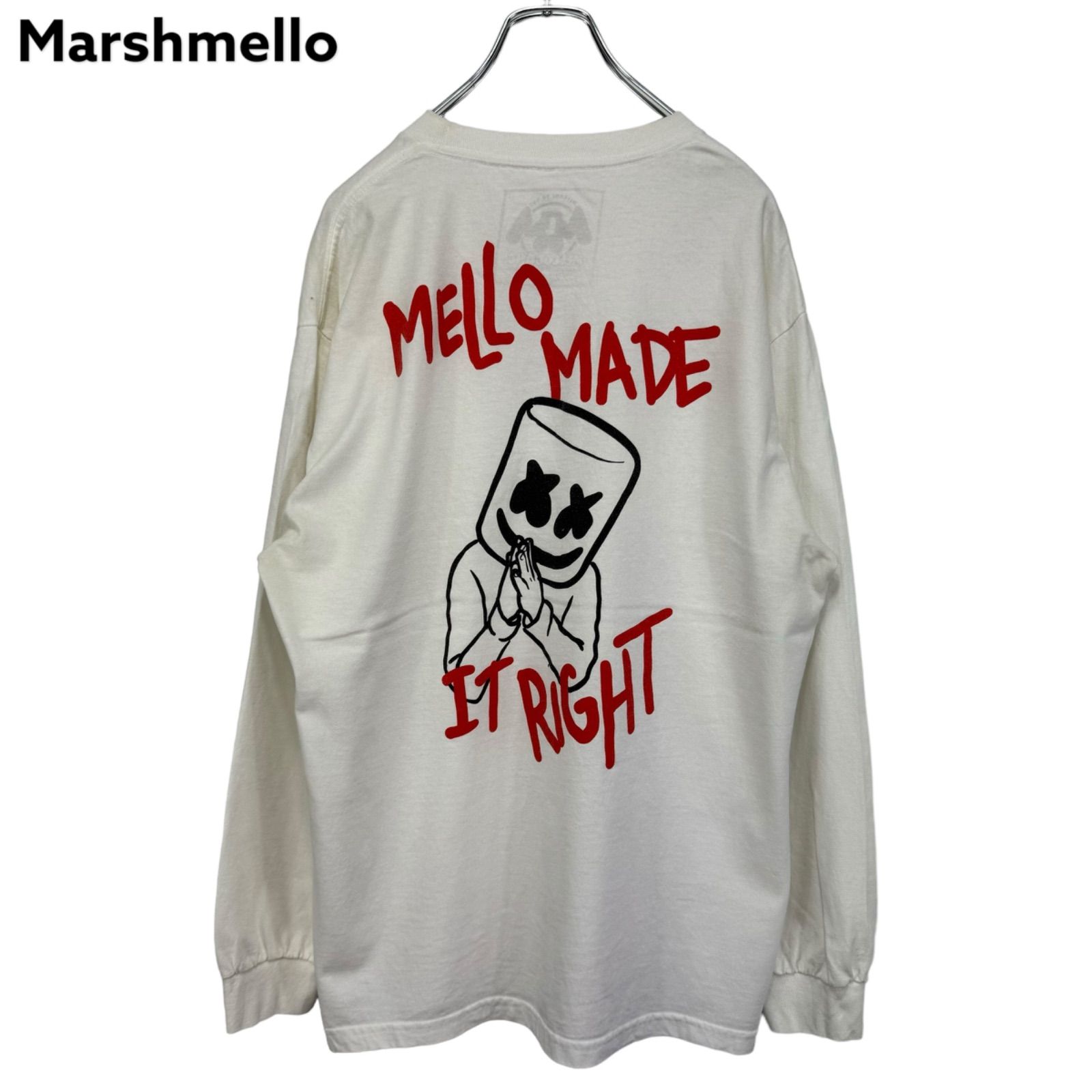Marshmello マシュメロ【日本限定ロングTシャツ】L Marshmello マシュメロ MELLOGANG MELLO MADE IT RIGHT ロング