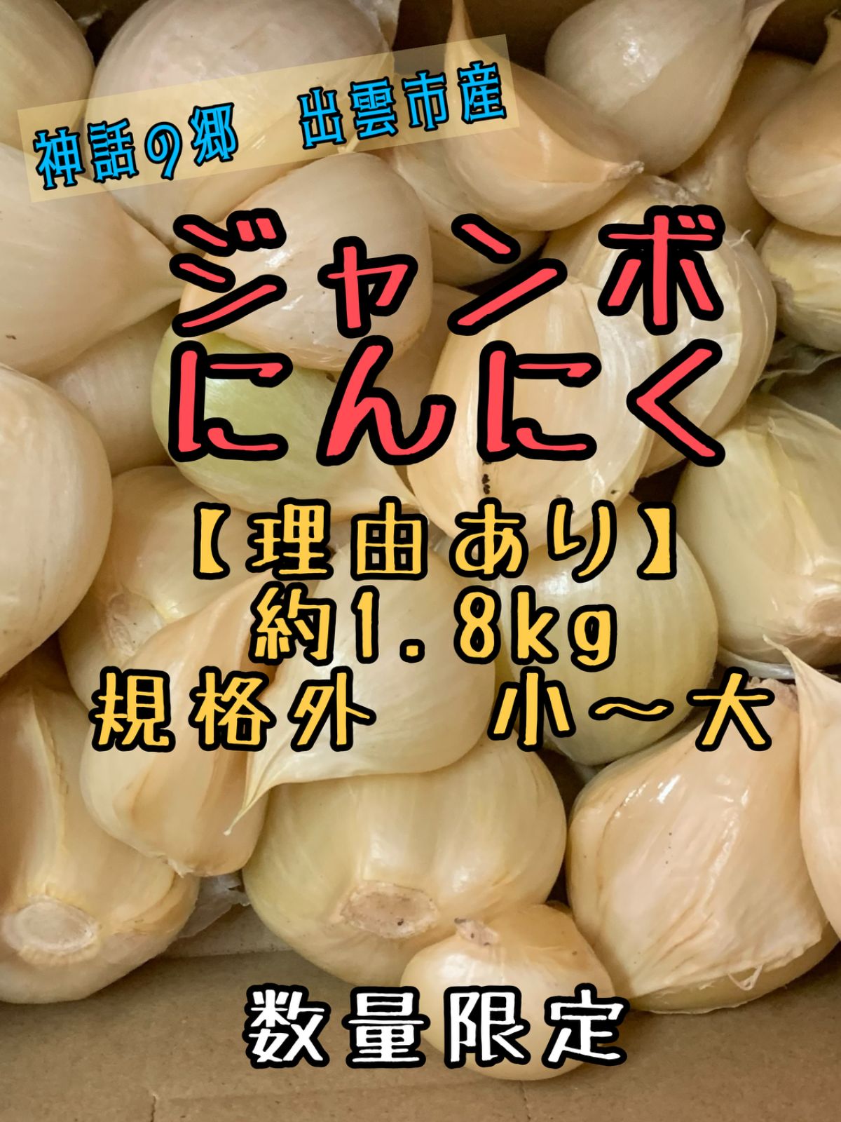 理由あり】島根県 出雲市 産 ジャンボにんにく 生にんにく バラ約1.8kg(=^ェ^=) | Shop at Mercari from Japan!  | Buyee