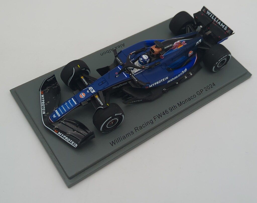 Spark Modelos Williams Racing FW46 No.23 Bahrain GP 2024 Alex Albon modelo de coche de carreras a escala 1/43