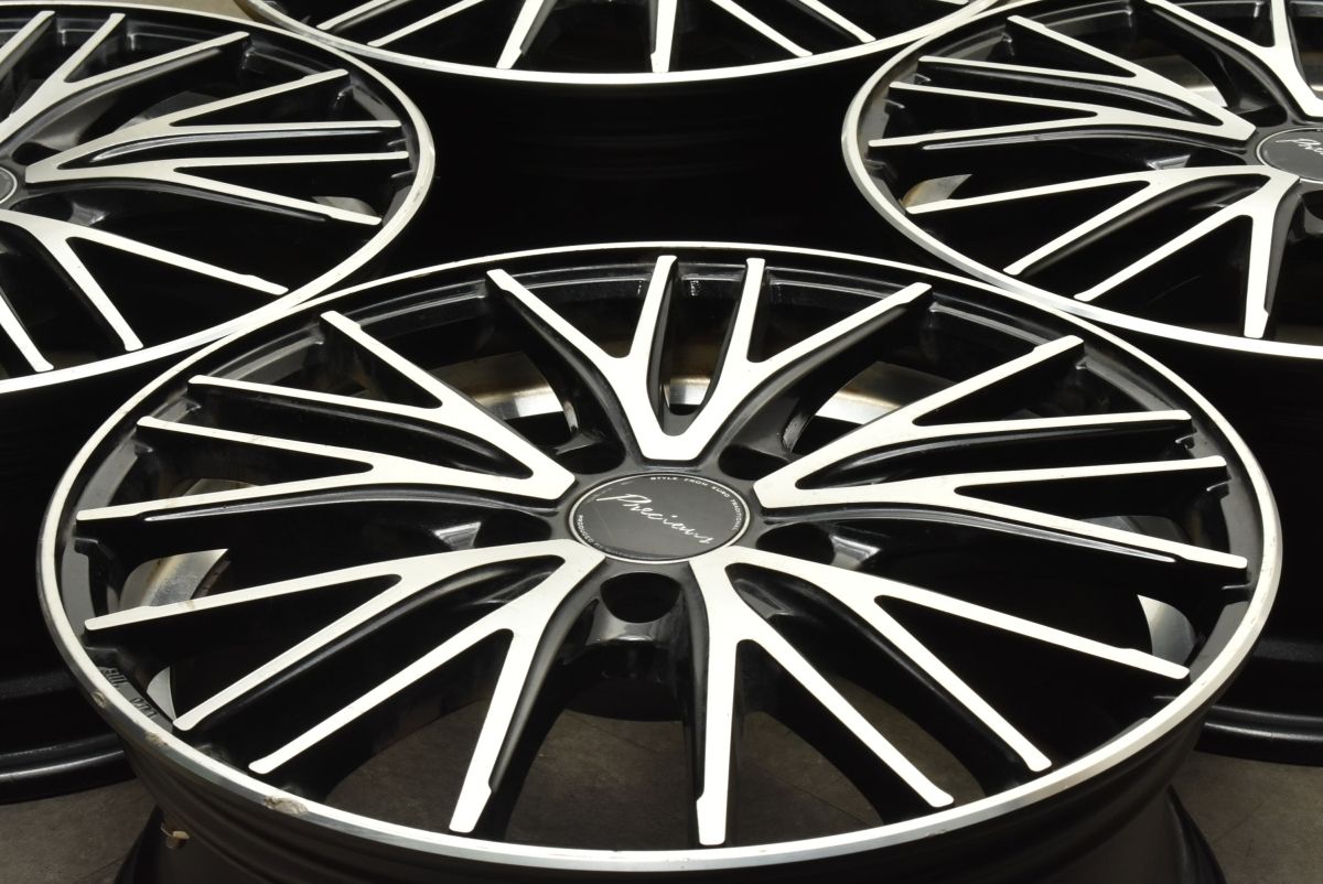 程度良好品 ホットスタッフ プレシャス 17in 7J 48 PCD114.3 ノア ヴォクシー クラウン セレナ ステップワゴン ヴェゼル レヴォーグ