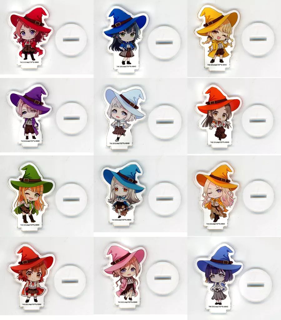 アクリルスタンド アクリルパネル 全12種セット 学園アイドルマスター グッズフェア in ゲーマーズ 第2弾 アクリルぷちスタンド 03.魔法使いver. ミニキャライラスト