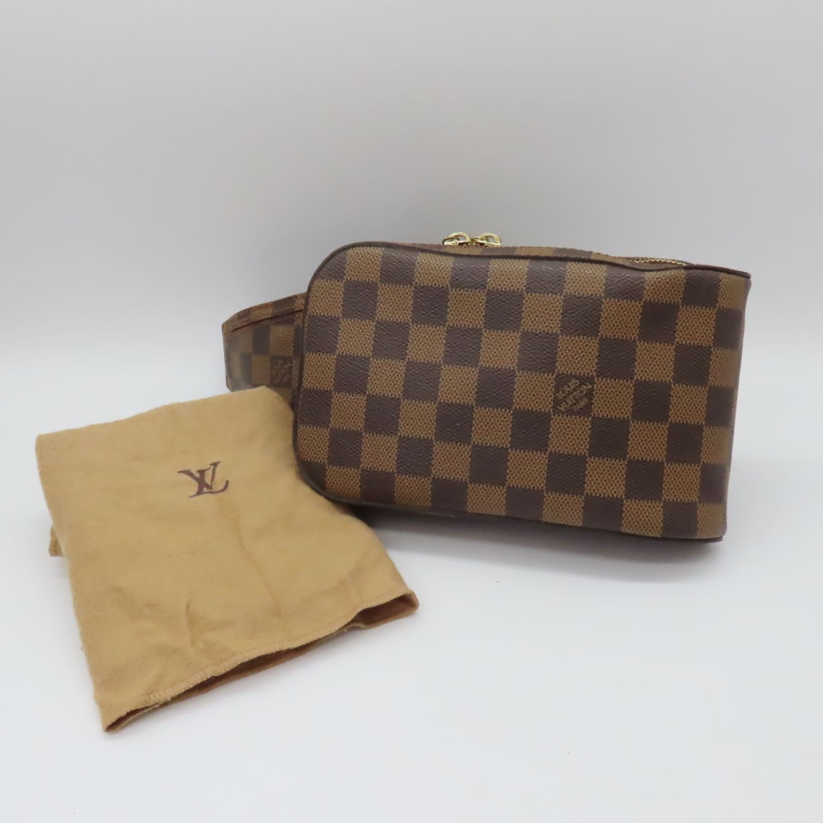 高性能美品『USED』LOUIS VUITTON ジェロニモス N51994 ダミエ ボディバッグ ウエストバッグ ショルダーバッグ