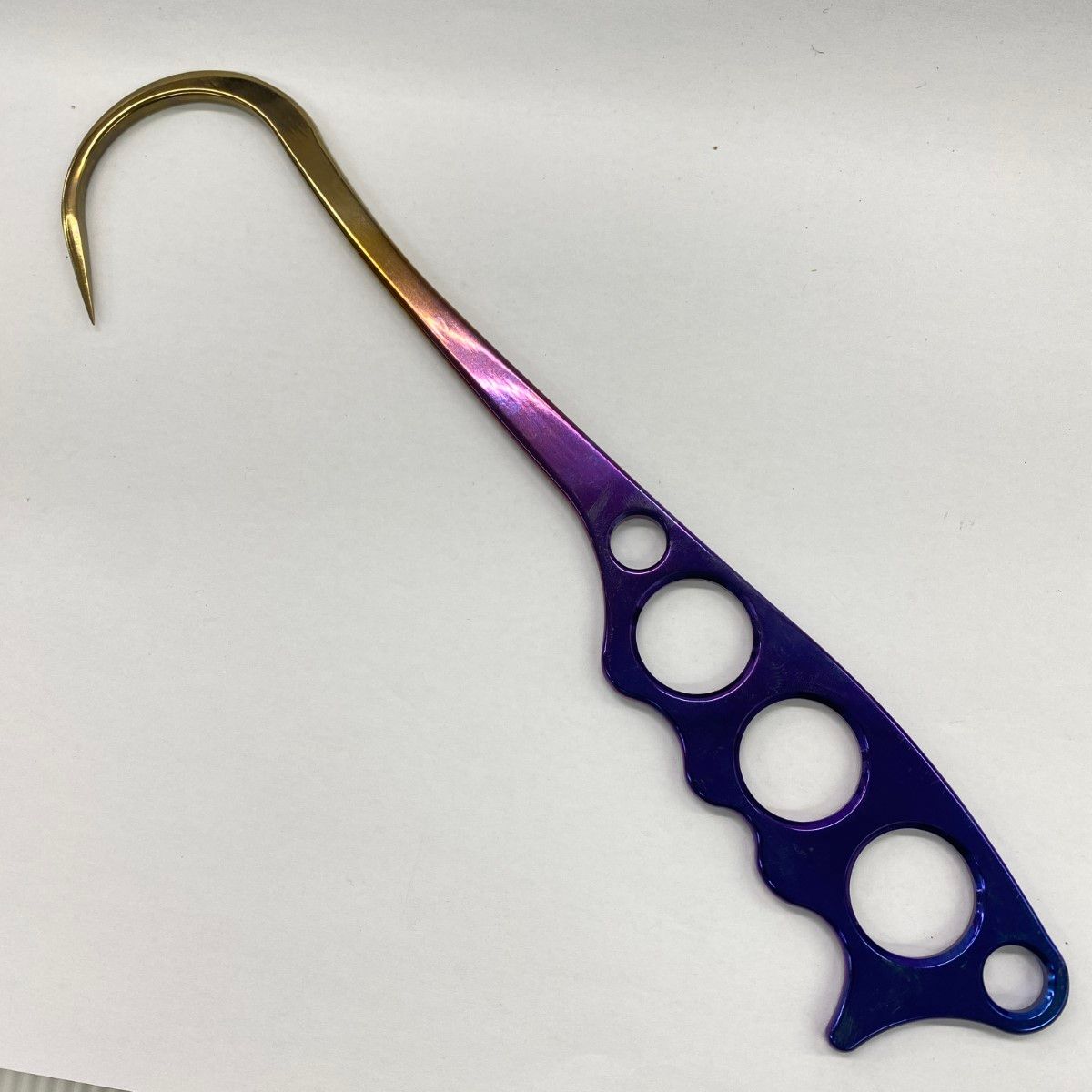 送料無料　64チタン ハンド ギャフ　先端四角錐　陽極酸化　ウルトラライト 98g 64チタン ハンドギャフ 先端四角錐 ギャフ 陽極酸化 ウルトラライト