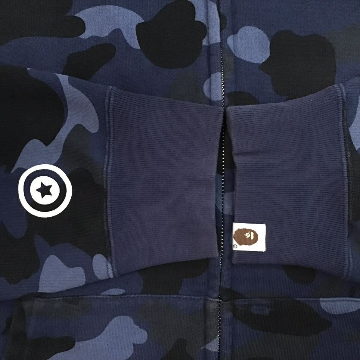 ☆2XL☆ Blue camo シャーク パーカー shark full zip hoodie a  