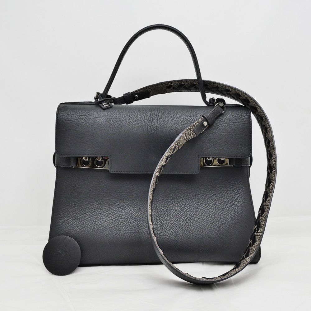 デルヴォー タンペート MM ハンド ショルダー バック 2WAY 名東】【DELVAUX】デルヴォー タンペートGM ブラック ハンド
