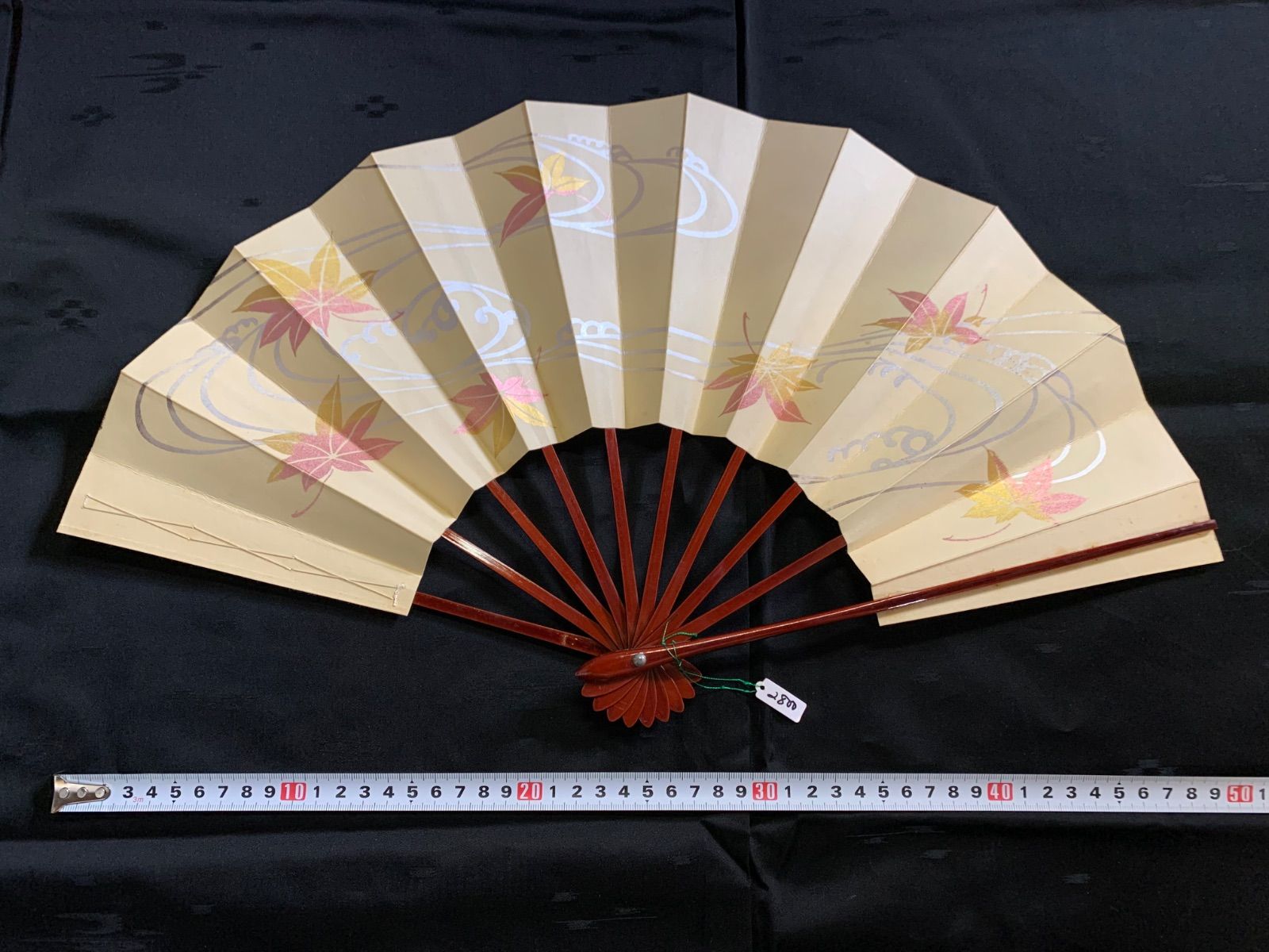 舞踊扇子 豊年踊り 舞扇子 日本舞踊 踊り用 色紙ちらし 山吹 京扇子 箱なし : おどり用品