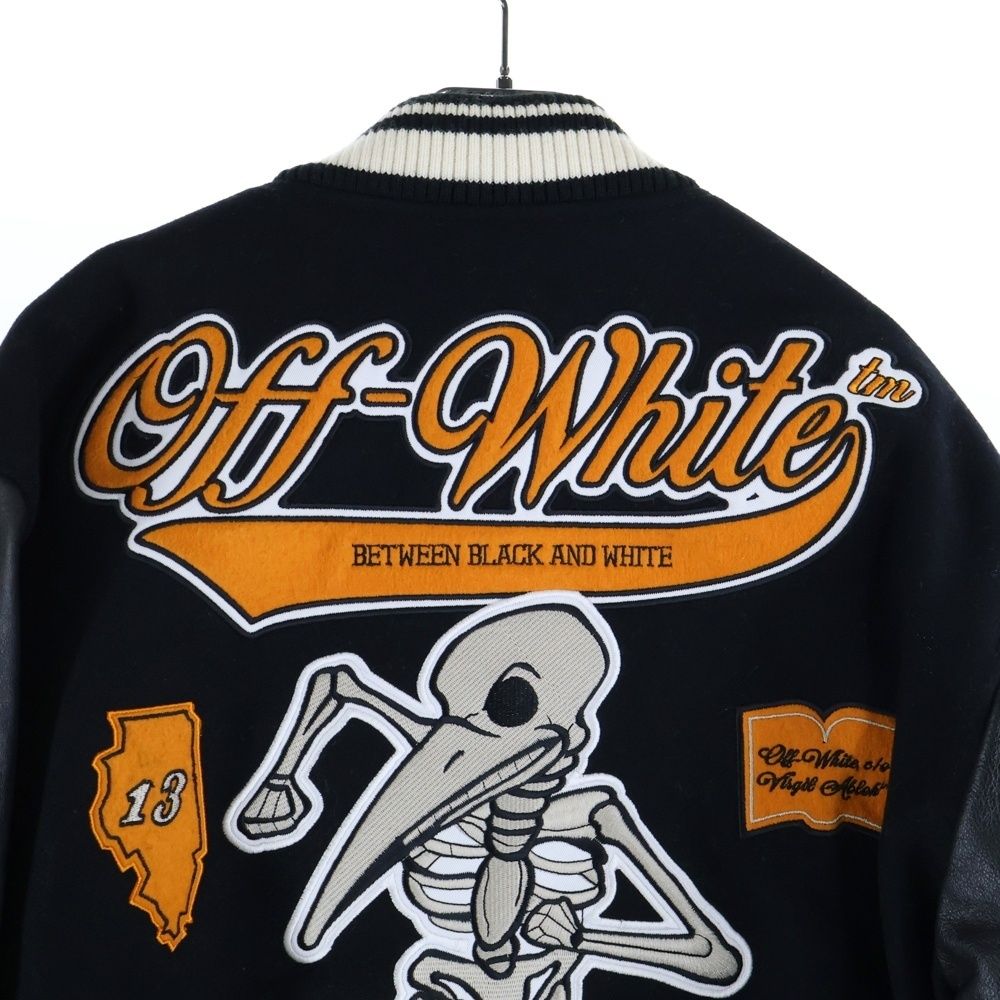 ロゴワッペン 袖レザー切り替え