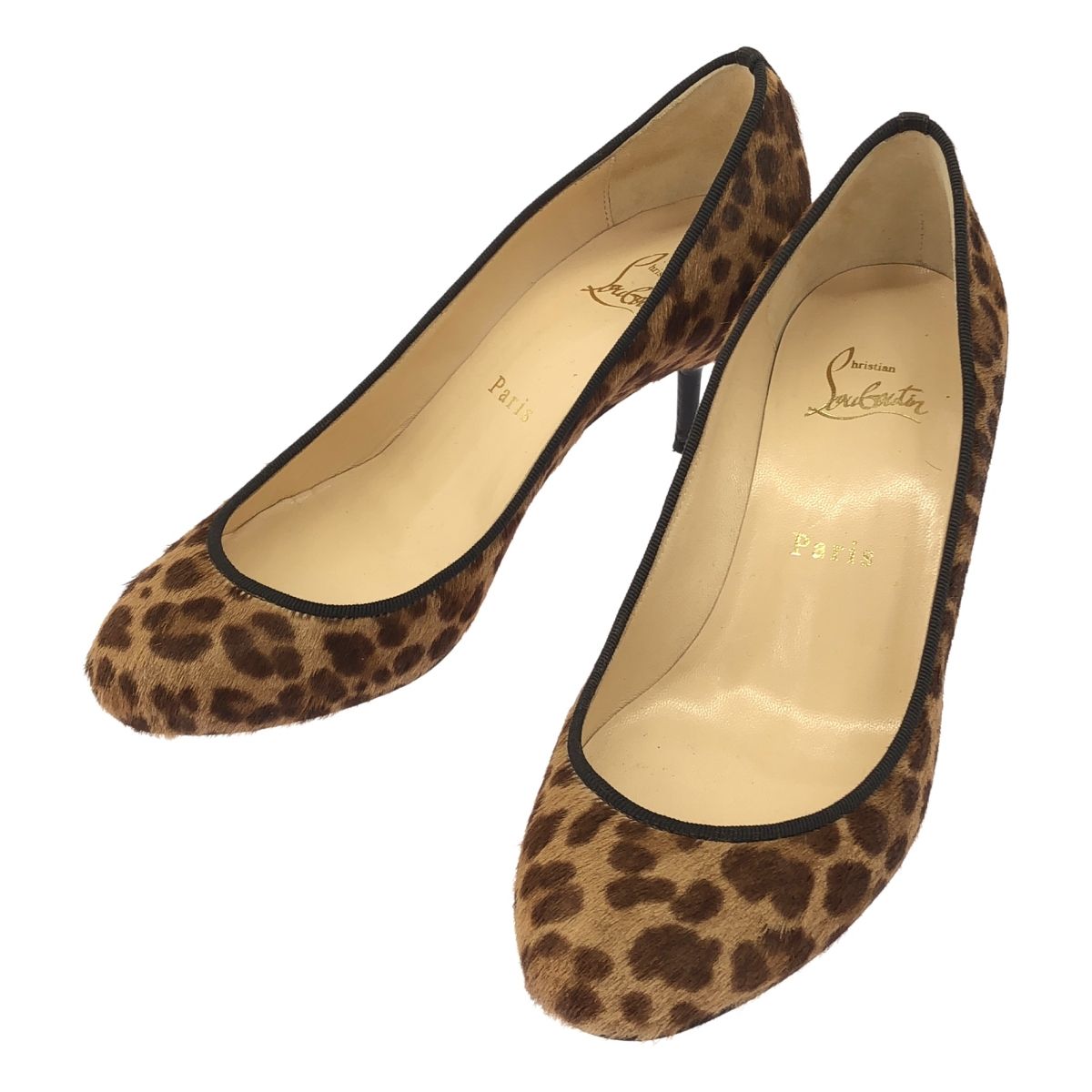 クリスチャンルブタン　オープントゥパンプス　36　レオパード Christian Louboutin - クリスチャンルブタン レオパード ヒョウ