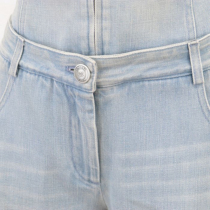 CHANEL シャネル パンツ P53461 デニム ハイウエスト バギー