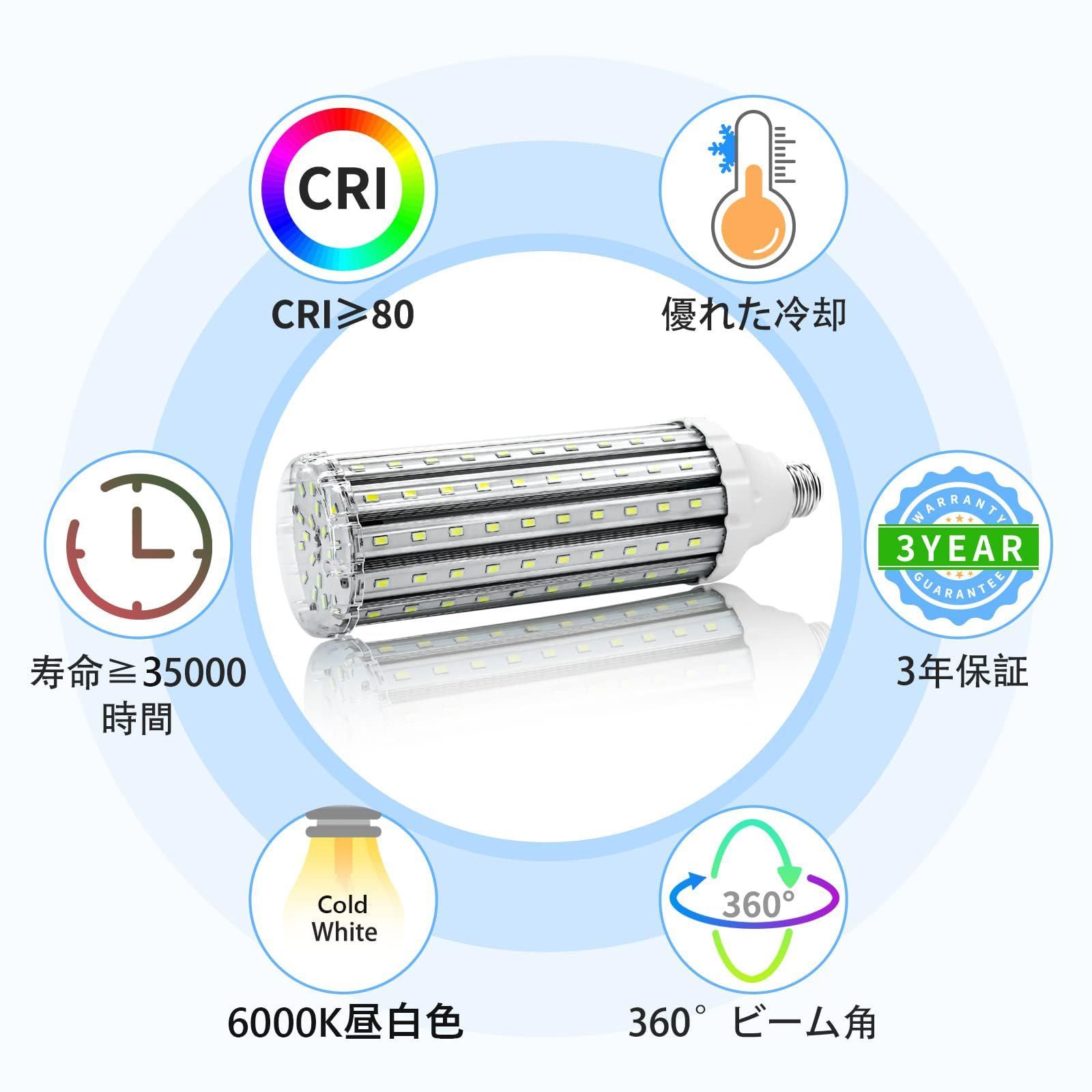 新品 Wenscha LEDコーンライト トウモロコシ型 45W LED電球 E26