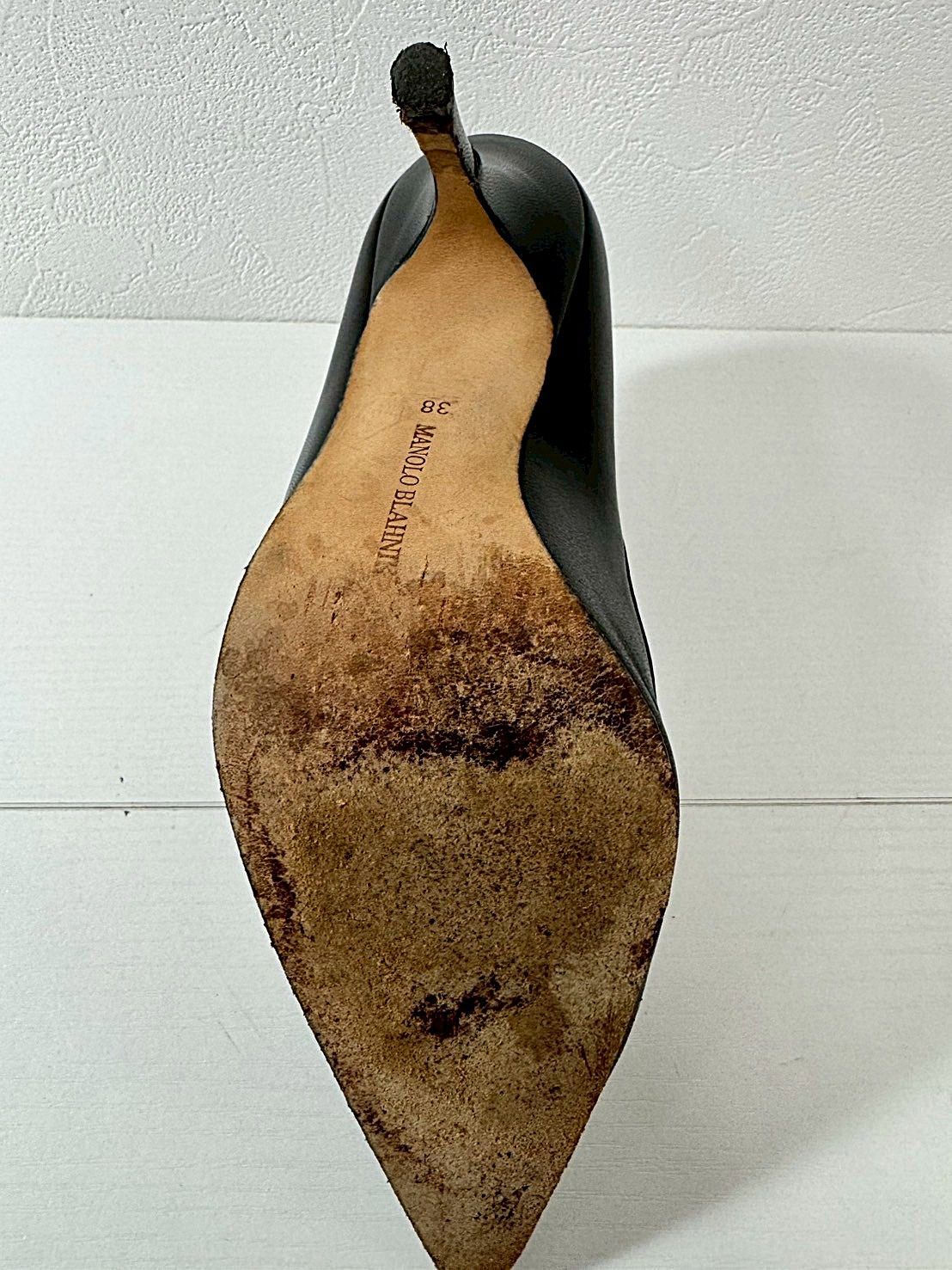MANOLO BLAHNIK マノロブラニク レザー ハイヒール 38 - メルカリ
